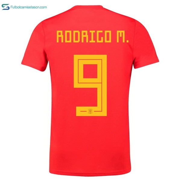 Camiseta España 1ª Rodrigo M. 2018 Rojo